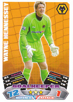 Wayne Hennessey Wolverhampton Wanderers 2011/12 Topps Match Attax #344